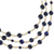 Lapis lazuli long link necklace, 'Andaman Sea' - Blue Lapis Lazuli and Brass Long Beaded Necklace (image 2d) thumbail
