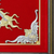 Aluminum repousse panel, 'Dragon & Phoenix' - Silver and Red Thai Repousse Panel of Dragon and Phoenix (image 2e) thumbail