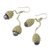 Cultured pearl dangle earrings, 'Gold and Black Passion' - Thai Cultured Pearl Dangle Earrings in Gold and Black (image 2c) thumbail