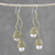 Cultured pearl dangle earrings, 'Gold and White Passion' - Thai Cultured Pearl Dangle Earrings in Gold and White (image 2) thumbail