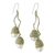 Cultured pearl dangle earrings, 'Gold and White Passion' - Thai Cultured Pearl Dangle Earrings in Gold and White thumbail