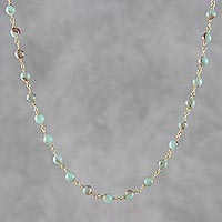 Jasper link necklace, 'Andaman Sea'