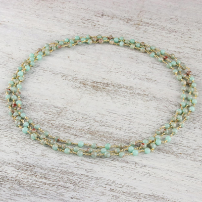 Jasper link necklace, 'Andaman Sea' - Jasper Link Necklace Crafted in Thailand