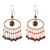 Garnet waterfall earrings, 'Charming Ovals' - Garnet Beaded Waterfall Earrings from Thailand thumbail