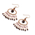 Garnet waterfall earrings, 'Charming Ovals' - Garnet Beaded Waterfall Earrings from Thailand (image 2c) thumbail
