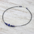 Lapis lazuli beaded necklace, 'Blue Way' - Hill Tribe Lapis Lazuli Beaded Necklace from Thailand (image 2c) thumbail
