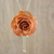 Collar lariat de flores naturales chapado en oro - Collar lariat natural naranja oscuro con baño de oro rosa