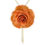 Collar lariat de flores naturales chapado en oro - Collar lariat natural naranja oscuro con baño de oro rosa