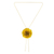 Natural flower lariat necklace, 'Sunlight Rose' - Resin Dipped Yellow Rose 24K Gold Plated Lariat Necklace