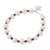 Cultured pearl and garnet beaded bracelet, 'Starfish Love' - Beaded Cultured Freshwater Pearl Garnet Starfish Bracelet (image 2d) thumbail