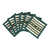 Cotton blend coasters, 'Lively Lahu in Emerald' (set of 6) - Striped Green Blue Brown Cotton Blend Coasters (Set of 6) (image 2d) thumbail