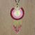 Quartz pendant necklace, 'Moonlit Forest in Pink - Quartz Pendant Necklace in Pink from Thailand thumbail
