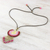 Quartz pendant necklace, 'Moonlit Forest in Pink - Quartz Pendant Necklace in Pink from Thailand (image 2c) thumbail