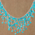 Glass beaded waterfall necklace, 'Fantasy Rain in Sky Blue' - Glass Beaded Waterfall Necklace in Sky Blue from Thailand thumbail