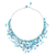 Glass beaded waterfall necklace, 'Fantasy Rain in Sky Blue' - Glass Beaded Waterfall Necklace in Sky Blue from Thailand (image 2a) thumbail
