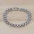 Marcasite link bracelet, 'Abstract Love' - Marcasite and Sterling Silver Link Bracelet from Thailand (image 2) thumbail