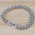 Marcasite link bracelet, 'Abstract Love' - Marcasite and Sterling Silver Link Bracelet from Thailand (image 2c) thumbail