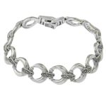 Sterling silver link bracelet, 'Blessed Moon' - Marcasite and Sterling Silver Link Bracelet from Thailand