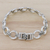 Sterling silver link bracelet, 'Blessed Moon' - Marcasite and Sterling Silver Link Bracelet from Thailand (image 2b) thumbail