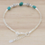Silver beaded bracelet, 'Summer Relaxation' - Silver and Turquoise Beaded Bracelet from Thailand (image 2b) thumbail