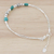 Silver beaded bracelet, 'Summer Relaxation' - Silver and Turquoise Beaded Bracelet from Thailand
