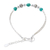 Silver beaded bracelet, 'Summer Relaxation' - Silver and Turquoise Beaded Bracelet from Thailand (image 2d) thumbail