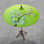 Cotton and bamboo parasol, 'Catch My Eye' - Floral Cotton and Bamboo Parasol in Spring Green thumbail