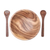 Wood salad bowl set, 'Share' (set of 3) - Handcrafted Wood Salad Bowl with Serving Spoon and Fork (image 2e) thumbail