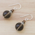 Smoky quartz beaded dangle earrings, 'Global Wonder' - Smoky Quartz Beaded Dangle Earrings from Thailand (image 2b) thumbail