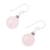 Rose quartz beaded dangle earrings, 'Bonbon Bloom' - Rose Quartz Beaded Dangle Earrings from Thailand (image 2c) thumbail