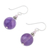 Amethyst dangle earrings, 'Serene Lilac' - Amethyst Beaded Dangle Earrings from Thailand