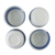 Ceramic dessert bowls, 'Blue Winds' (set of 4) - Handcrafted Blue and White Ceramic Set of Four Small  Bowls (image 2d) thumbail