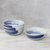 Ceramic pasta bowls, 'Blue Winds' (set of 4) - Set of 4 Artisan Crafted Blue and White Ceramic Pasta Bowls thumbail