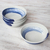 Cuencos de pasta de cerámica, 'Blue Winds' (juego de 4) - Juego de 4 cuencos de pasta de cerámica azul y blanca hechos a mano