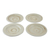 Platos de postre de cerámica, (juego de 4) - Juego de cuatro platos de postre de cerámica beige y marrón