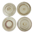 Ceramic dinner plates, 'Typhoon' - Beige and Brown Set of Four Ceramic Dinner Plates (image 2d) thumbail