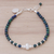Azure-malachite beaded bracelet, 'Earthy Beauty' - Azure-Malachite Sterling Silver Beaded Charm Bracelet (image 2b) thumbail