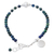 Azure-malachite beaded bracelet, 'Earthy Beauty' - Azure-Malachite Sterling Silver Beaded Charm Bracelet (image 2e) thumbail
