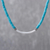 Calcite beaded necklace, 'Teal Moonlight' - Blue-Green Calcite and Sterling Silver Beaded Necklace (image 2c) thumbail