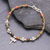 Unakite beaded charm bracelet, 'Divine Dragonfly' - Dragonfly Charm 950 Silver and Unakite Bracelet (image 2) thumbail