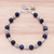 Lapis lazuli beaded bracelet, 'Floral Lapis' - Lapis Lazuli Beaded Bracelet from Thailand (image 2) thumbail