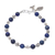 Lapis lazuli beaded bracelet, 'Floral Lapis' - Lapis Lazuli Beaded Bracelet from Thailand thumbail