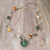 Jade and quartz beaded pendant necklace, 'Green Sun' - Jade and Quartz Beaded Pendant Necklace from Thailand (image 2b) thumbail