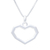 Sterling silver pendant necklace, 'Geometric Heart' - Geometric Heart Sterling Silver Pendant Necklace