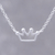 Collar con colgante de plata esterlina - Collar con colgante de corona de plata esterlina de Tailandia