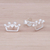 Sterling silver stud earrings, 'Delightful Crowns' - Sterling Silver Crown Stud Earrings from Thailand