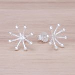 Sterling silver stud earrings, 'Delightful Stars' - Sterling Silver Star Stud Earrings from Thailand