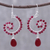 Quartz dangle earrings, 'Splendorous Spiral' - Quartz Beaded Dangle Earrings from Thailand (image 2) thumbail