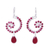 Quartz dangle earrings, 'Splendorous Spiral' - Quartz Beaded Dangle Earrings from Thailand thumbail