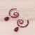 Quartz dangle earrings, 'Splendorous Spiral' - Quartz Beaded Dangle Earrings from Thailand (image 2b) thumbail